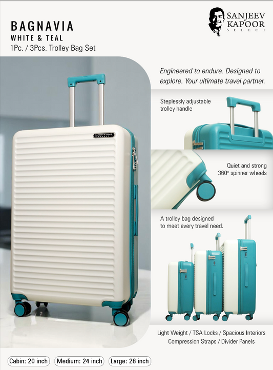 BAGNAVIA - WHITE & TEAL