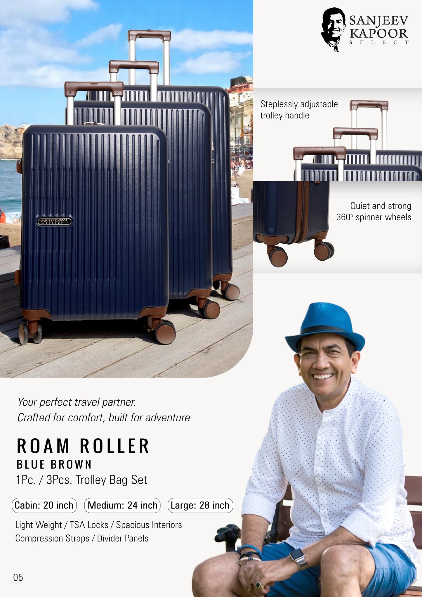 ROAM ROLLER - BLUE BROWN
